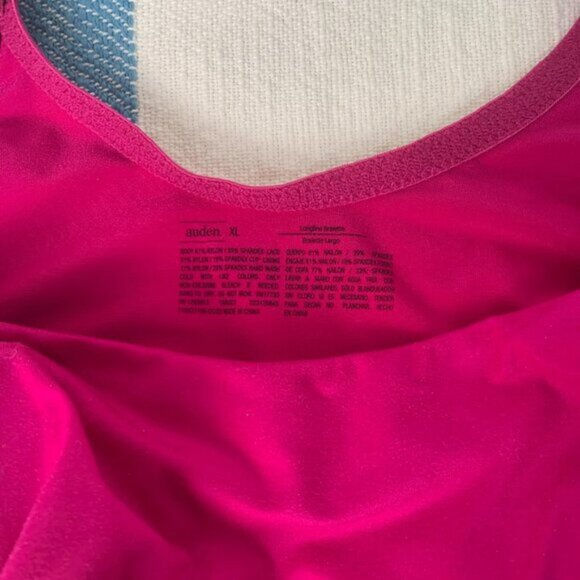 NWT Hot Pink 'So Soft' Lightly Lined Long Line Bralette - Auden - Picture 6 of 6